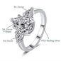 Pear-Cut Moissanite Ring in 18K Gold Plated Sterling Silver with Prong