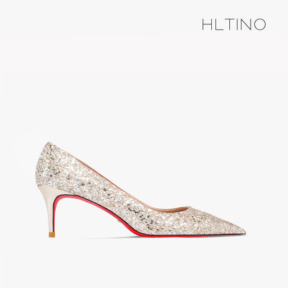 Couture Luxury Red Bottom Glitter Heels | Merch Gone Viral.