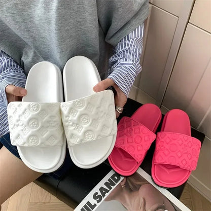 Ultra Soft Canvas Slip-On Flat Slippers with Adjustable Strap