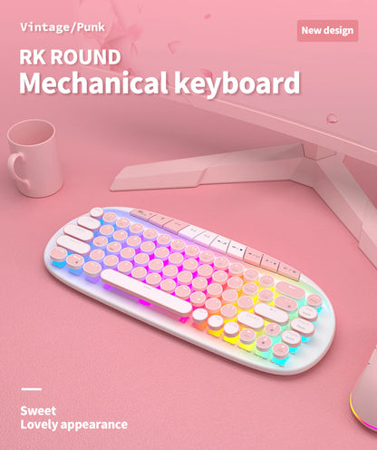 Wireless mechanical keyboard with RGB backlighting