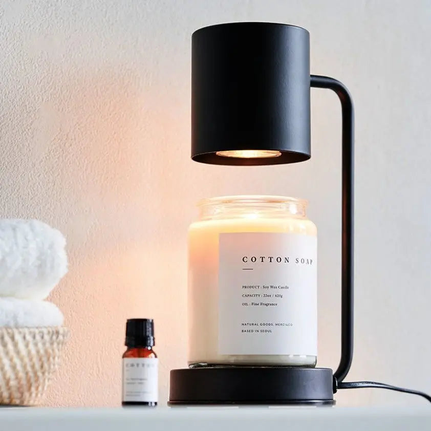 Wax-melting lamp with timer and dimmer