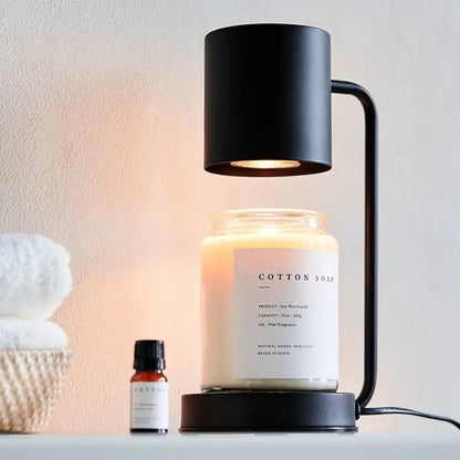 Wax-melting lamp with timer and dimmer