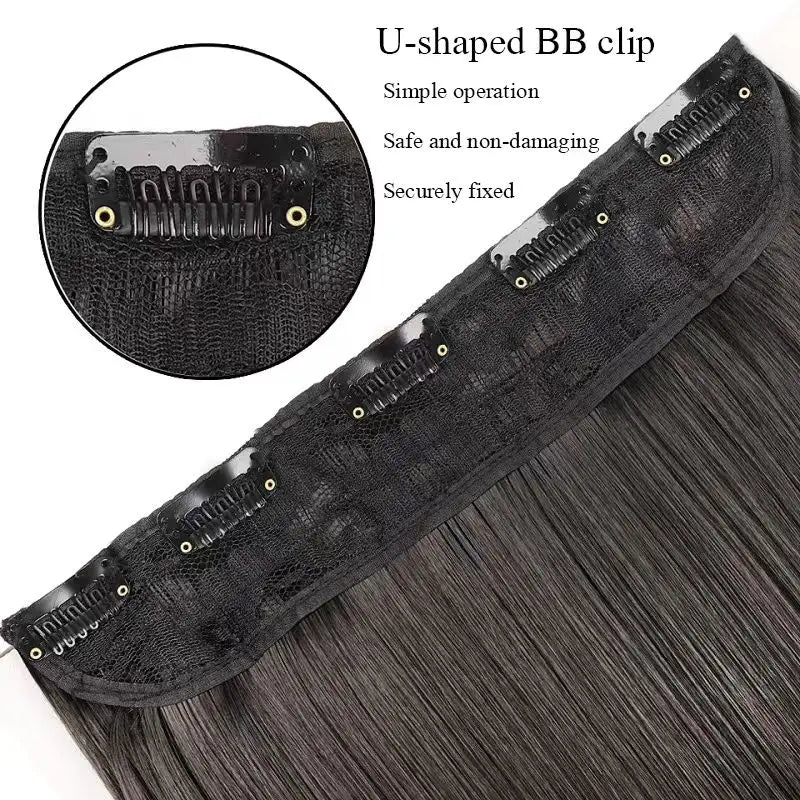 Natural-Looking Clip-In Hair Extensions with Five-Clip Weft for Volume