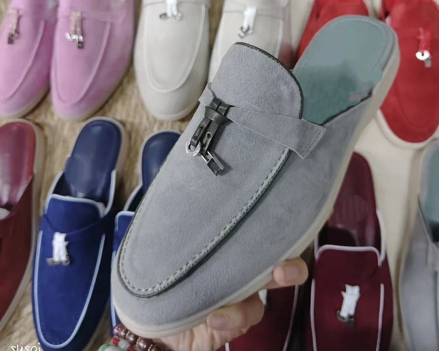 Unisex Fashion Suede Leather Flat Loafers 2023 Summer Casual Comfortable Moccasins for Driving High Quality Suede Leather Loafer