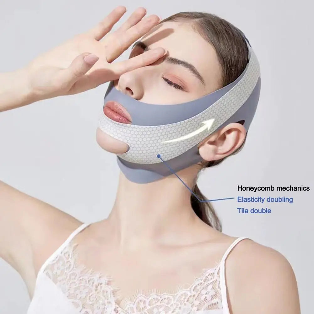 Breathable Adjustable Face Sculpting Sleep Mask With Jawline Lifting And V Line Shaping