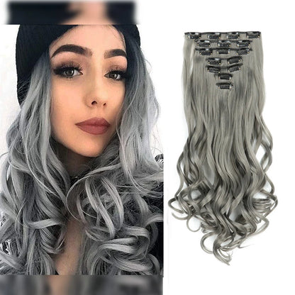 Lush Clip In Extensions 7 Piece Full Head 22 Inch Curly Wavy Hair