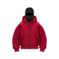 Unisex Cotton Blend Zip Hoodie With Built-In Hooded Face Mask For Cold Weather And Everyday Wear