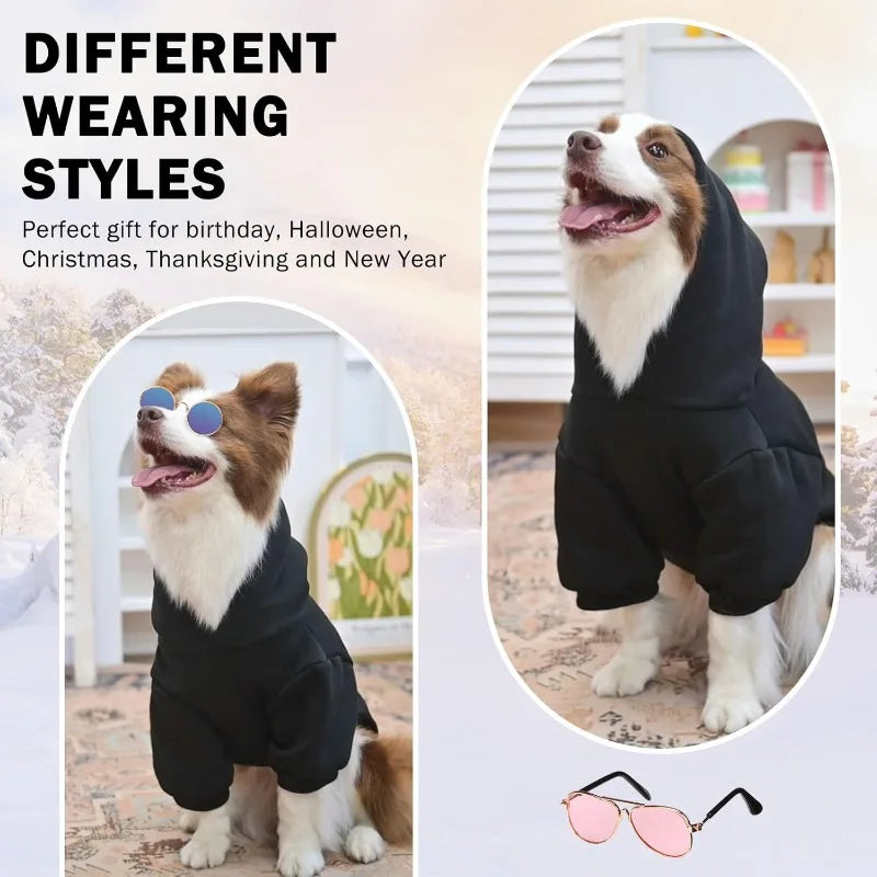 Dog fleece hoodie with a SECURITY back print