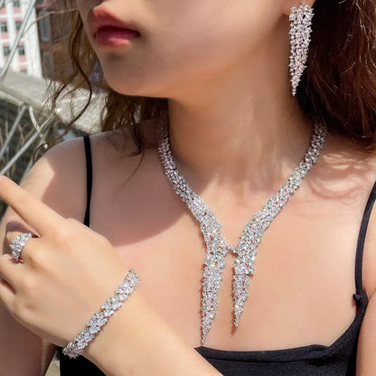 Lab-Grown Diamond Jewelry Set Coordinated Bridal Pieces For Weddings