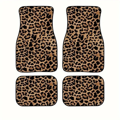 4Pcs Bohemian Car Floor Mats Rubber Back Heavy Duty Persian Carpet Car Decoration Dirty Resistant Car Floor Protector Rugs