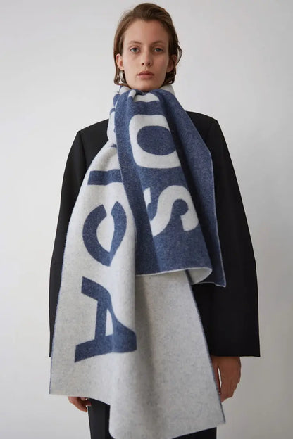 Warm Cashmere Scarf with Large Monogram for Everyday Ease and Style