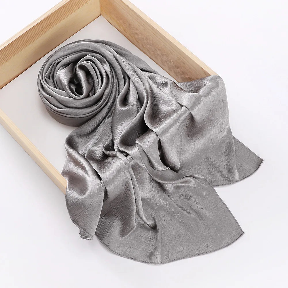 Women's Chiffon Hijab Silk Scarf Loose Fit Headwrap Shawl Bandana Turban