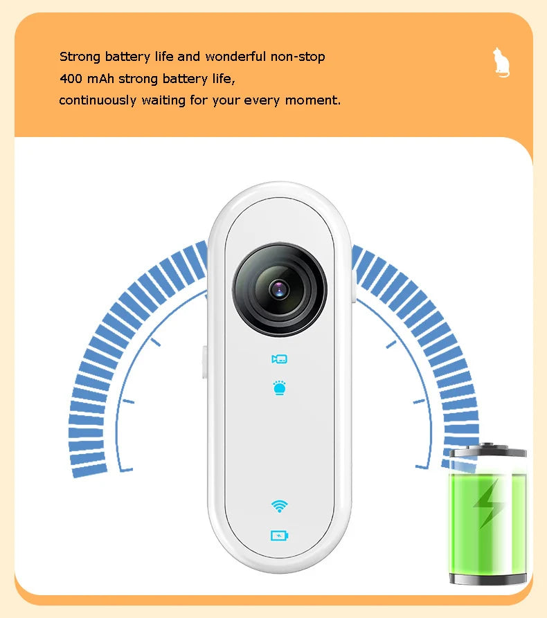 HD Cat Camera Collar with 32GB Card USB Rechargeable Adjustable
