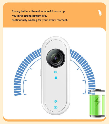 HD Cat Camera Collar with 32GB Card USB Rechargeable Adjustable