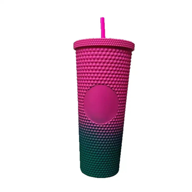 2026 Luxury Diamond Cold Cup Tumbler with Straw | Double Wall Iced Coffee Cup | Starbucks-Style Reusable Cup