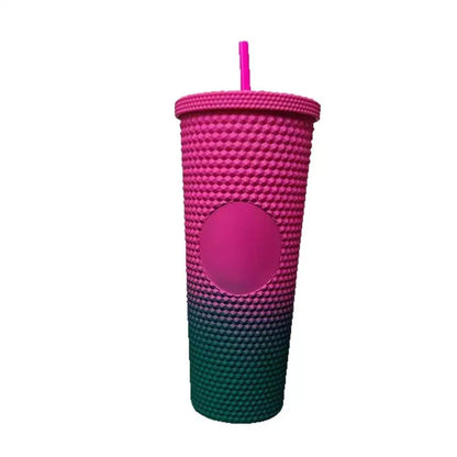 2026 Luxury Diamond Cold Cup Tumbler with Straw | Double Wall Iced Coffee Cup | Starbucks-Style Reusable Cup