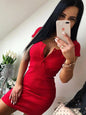 Breathable Dress With V Neck Quick Dry Wrinkle Resistant Lightweight