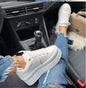 2026 Leather Platform Sneakers for Women – Lightweight PU Casual Shoes | Merch Gone Viral