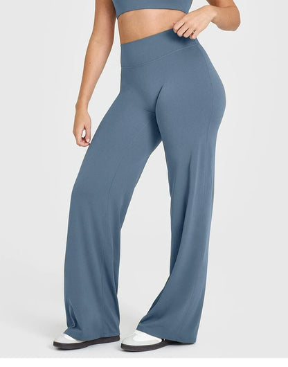 Yoga Pants Mid Rise Straight Leg Fit Second Skin Feel