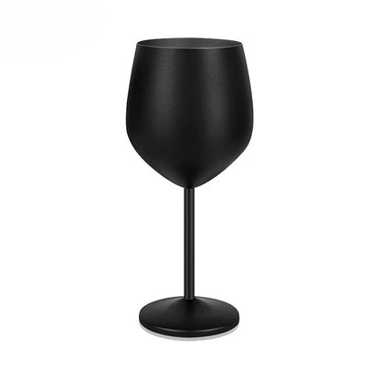 500ml Stainless Steel Wine Glasses Goblet Red Wine Cocktail Glass Unbreakable Metal Tall Champagne Glass Bar KTV European Style Goblet Glass