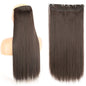 Heat-Resistant Clip-In Hair Extensions Five Clips for Dark Hair