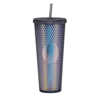 2026 Luxury Diamond Cold Cup Tumbler with Straw | Double Wall Iced Coffee Cup | Starbucks-Style Reusable Cup