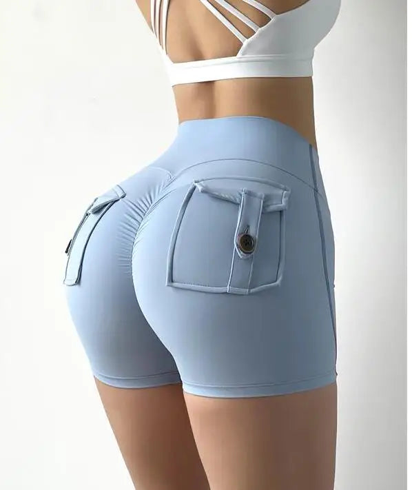 Sexy Yoga Shorts for Women, High Waisted Sports Pants, Fitness Shorts