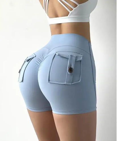 Sexy Yoga Shorts for Women, High Waisted Sports Pants, Fitness Shorts