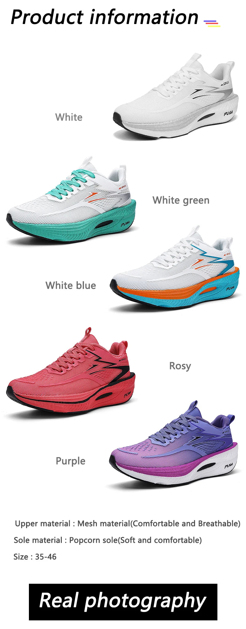 Lightweight Breathable Running Shoes Enhanced Stability Grip