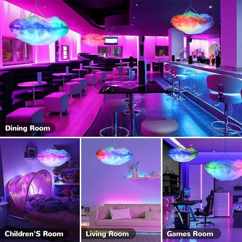 Cloud Shaped Led Light with Remote App Control and Rgb Color Changing