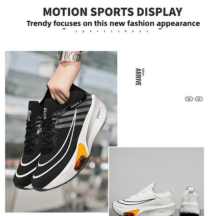 Breathable Sneakers for Marathon Training Cushioned Insole Nonslip Grip