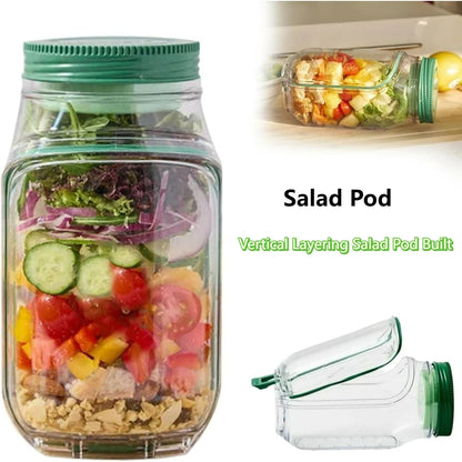 Fresh Vertical Salad Container with Side Openings for Mess Free Access