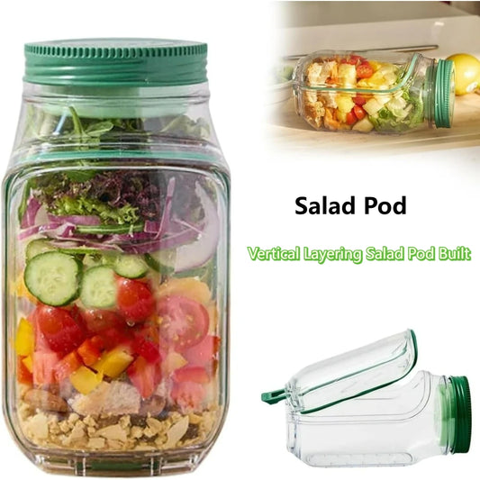 Fresh Vertical Salad Container with Side Openings for Mess Free Access