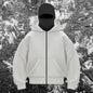Unisex Hooded Jacket with Double Hood and Zipper Closure in Loose Fit for Spring and Autumn