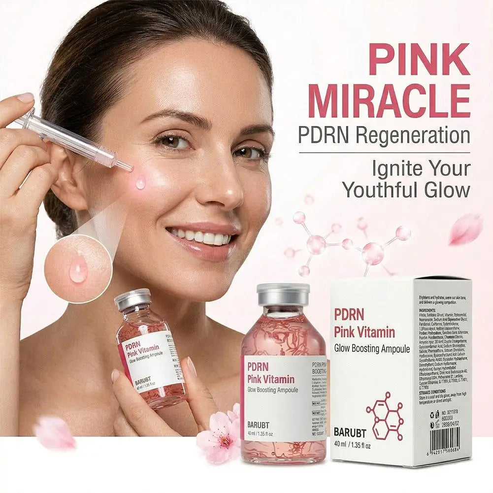 Korean Skincare Ampoule Kit Glow Formulated With Collagen Silk Peptide And PDRN For Deep Hydration And Radiant Skin