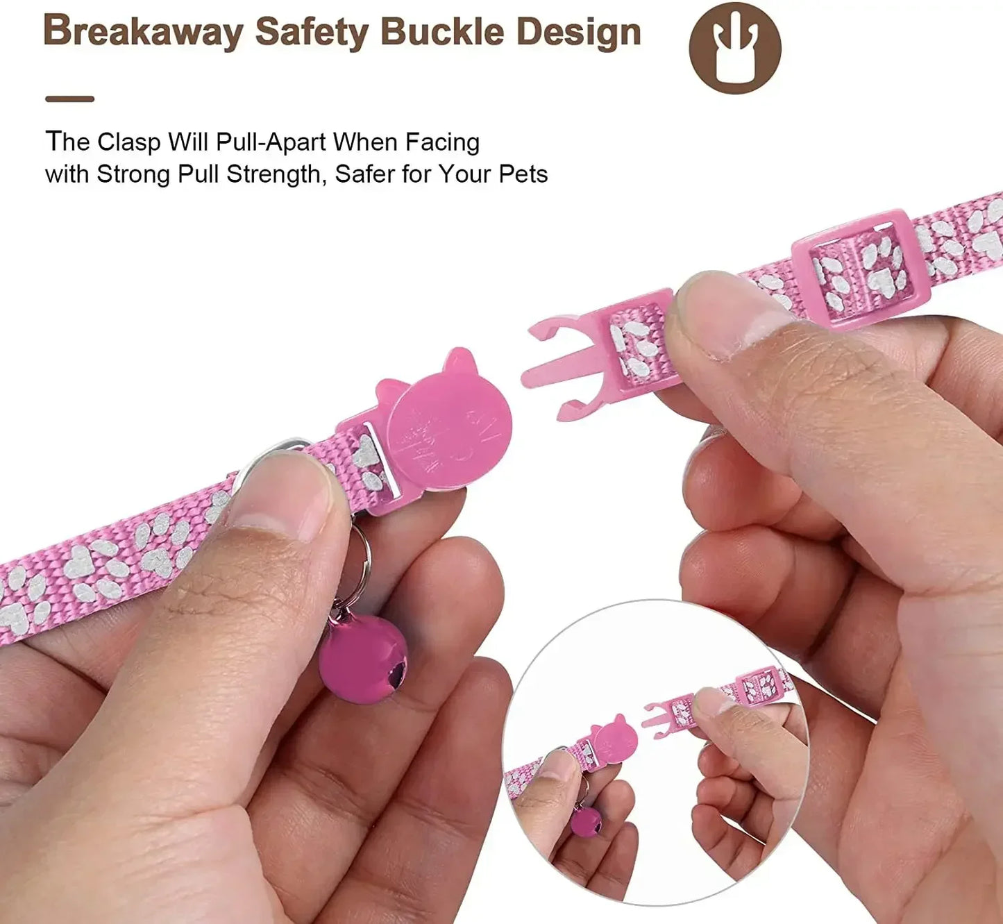 Reflective GPS Pet Tracker Collar With Breakaway Waterproof Housing