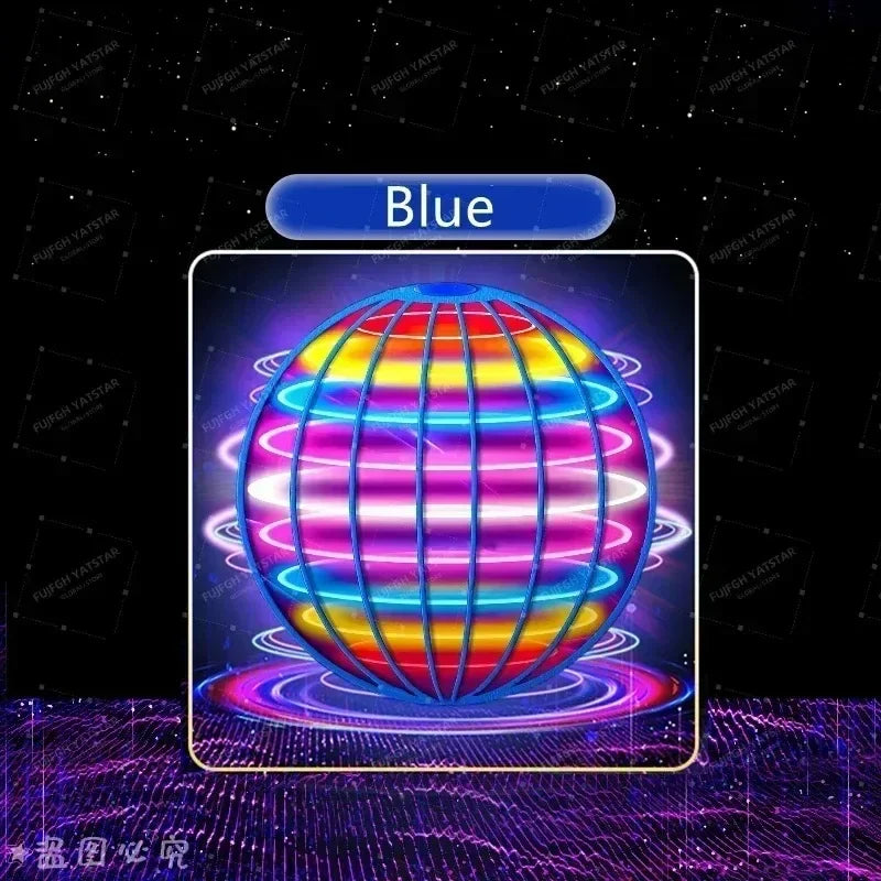 LED Flying Ball Boomerang Toy Hovering Light Up Orb for Nighttime Play