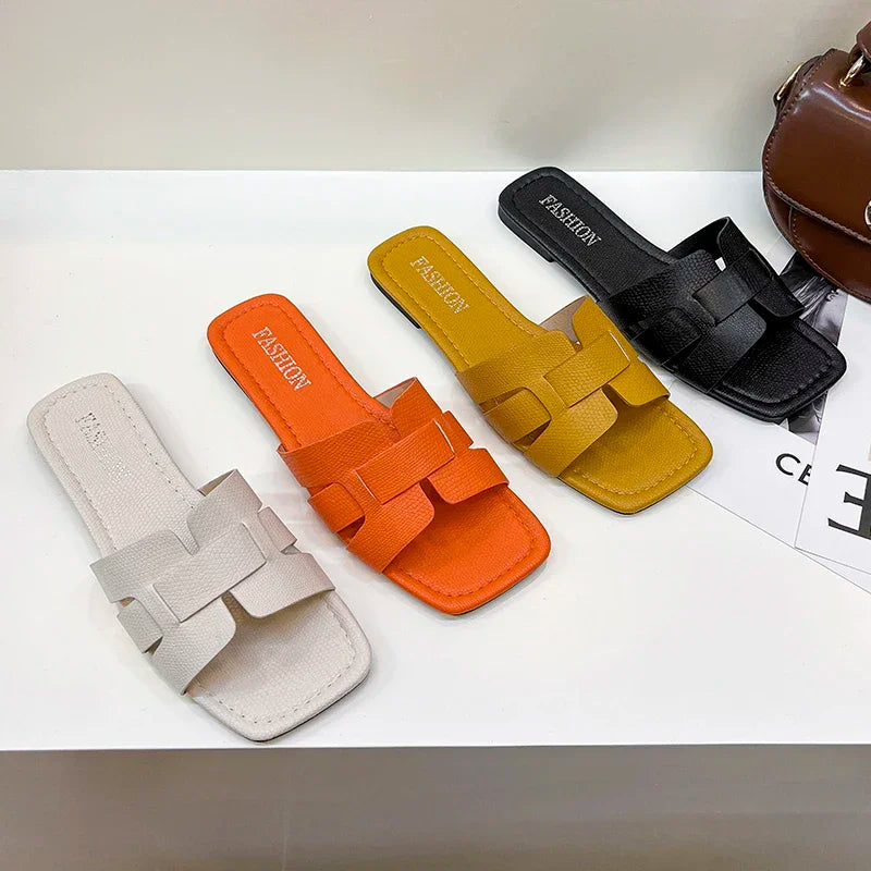 Flat Sandals for Women with Lightweight Water Friendly Open Toe