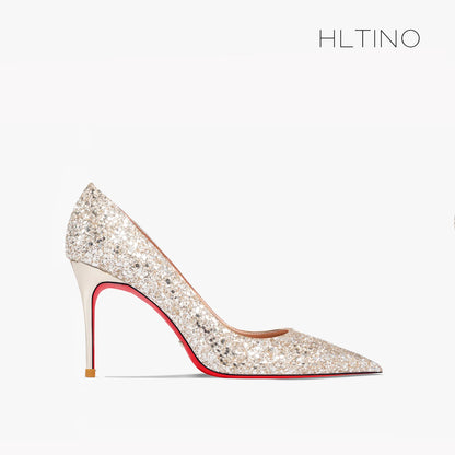 Couture Luxury Red Bottom Glitter Heels | Merch Gone Viral.