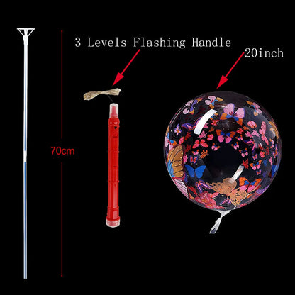 LED Light Up Bobo Balloons With Flashing Handles Party Decoration