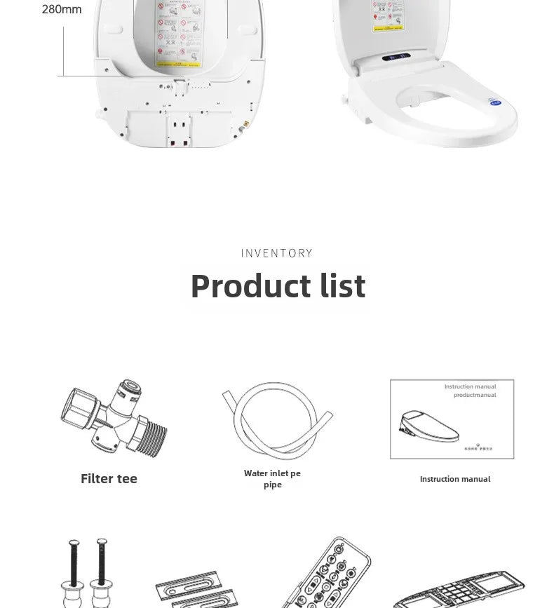 Smart Bidet Seat with Temperature Controlled Water and Drying