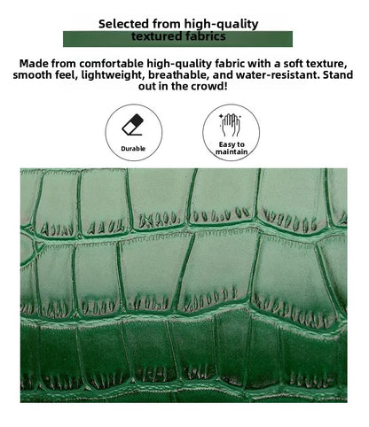 Crocodile-pattern handbag set with shoulder bags