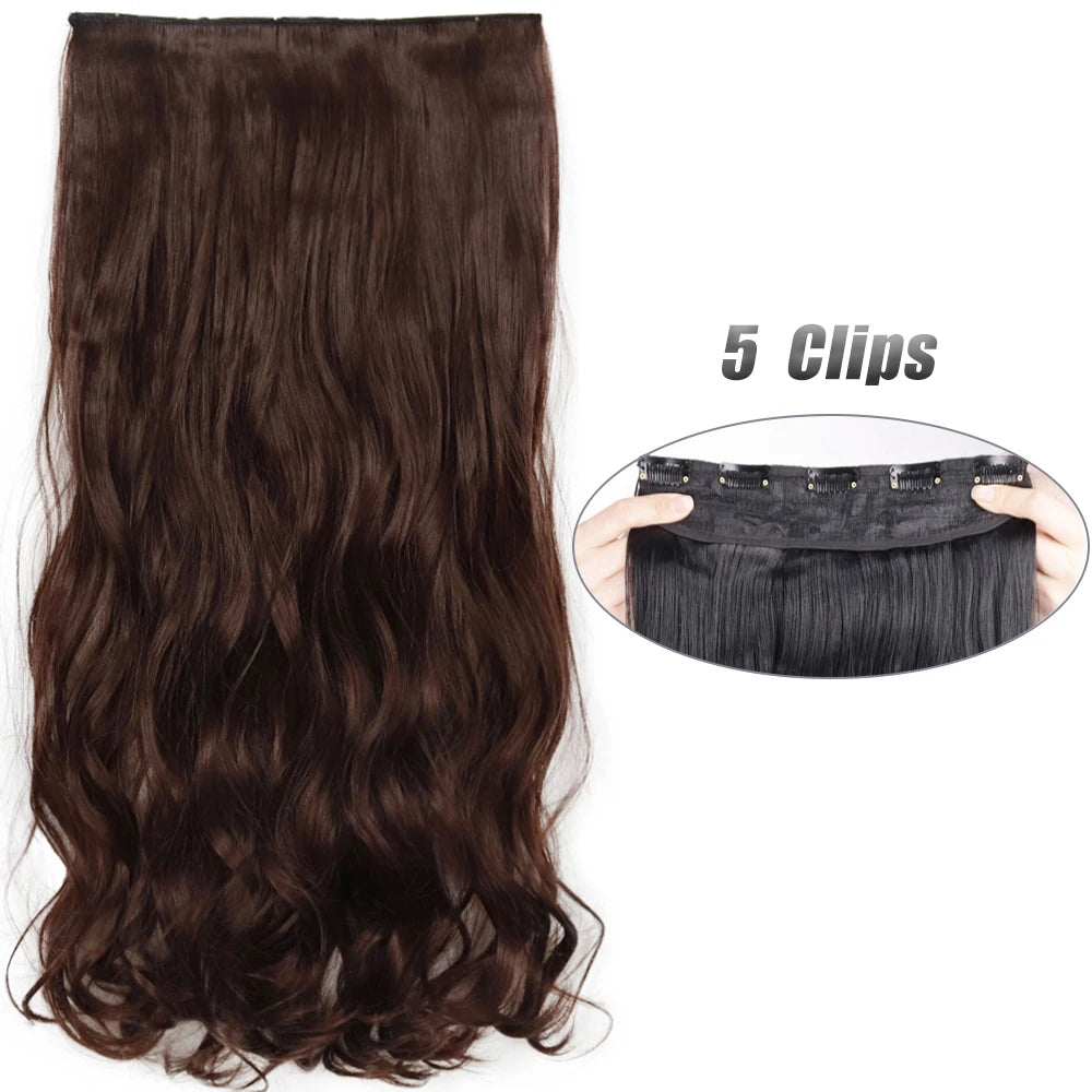 Wavy Clip In Hair Extensions Five Clip Set for Fuller Waves