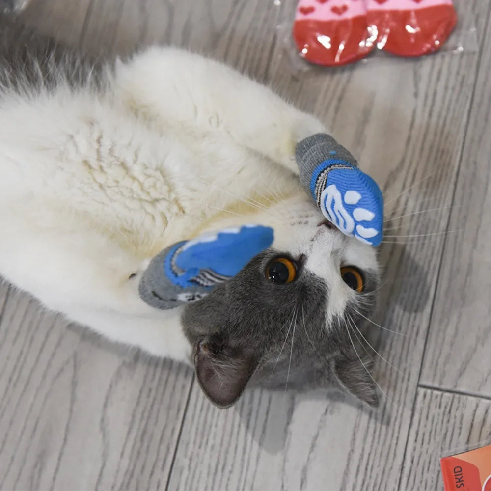 Pet Cat Dog Anti Slip Wool Socks For Cats And Dogs Floor Paw Protectors