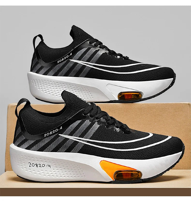 Breathable Sneakers for Marathon Training Cushioned Insole Nonslip Grip
