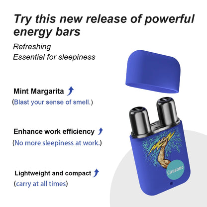 6 Scents Natural Nasal Inhaler Stick, Essential Oil Aromatherapy for Energy, Focus, Stress Relief & Nasal Congestion