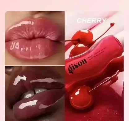 Hydrating Lip Oil with Cherry Honey Strawberry Gloss Delivers Moisture