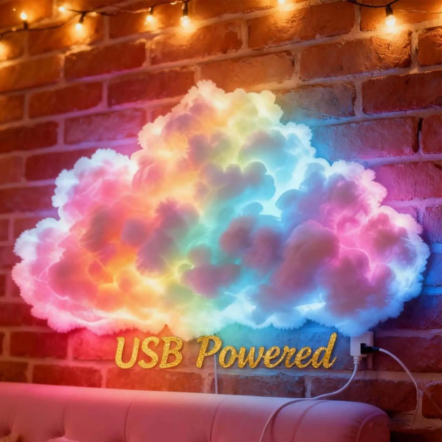 Acrylic Cloud Ceiling Lamp with 3D LED Ambient Light for Bedroom Decor