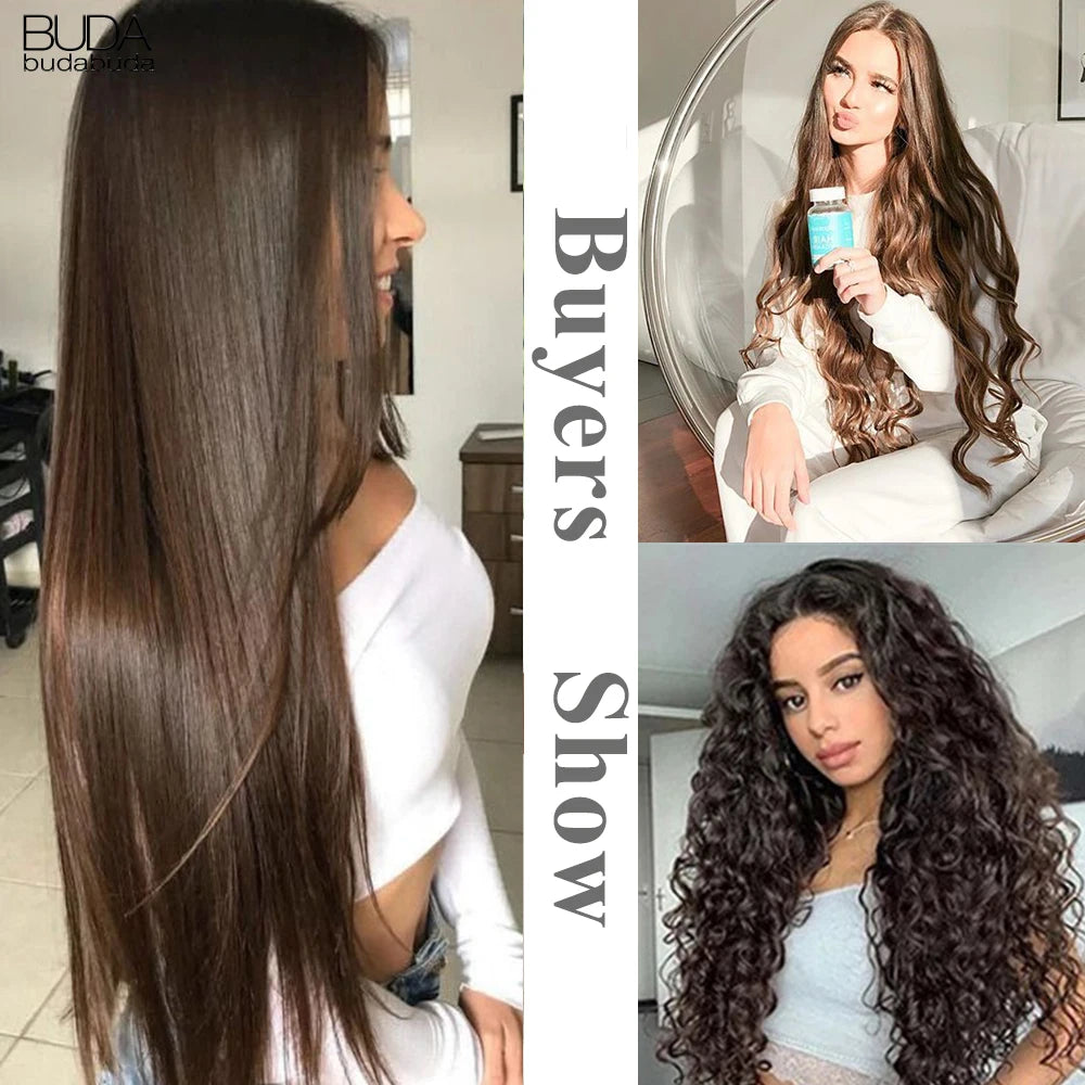 Long Clip In Hair Extensions for Length and Volume 22 Inch