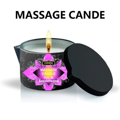 Scented massage oil candle for an evening ritual